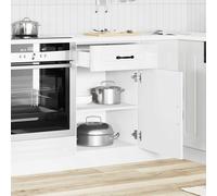 Armoire de cuisine Kalmar blanc bois d'ingénierie meuble bas d'évier vidaXL