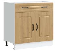 vidaXL Armoire de cuisine Kalmar – chêne artisanal, meuble bas d'évier avec tiroir