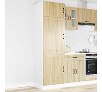 Armoire de cuisine Kalmar noir bois d'ingénierie meuble bas d'évier vidaXL