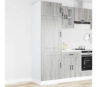 Armoire de cuisine Kalmar noir bois d'ingénierie meuble bas d'évier vidaXL