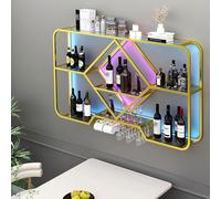 Armoire de cuisine murale avec support pour verres à vin, meuble de rangement pour liqueurs, étagères de bar, idéal pour accrocher des verres à vin, des bouteilles d'alcool, des meubles de bar à