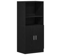 vidaXL Armoire de cuisine 860122 – noir, bois d'ingénierie, 57x41,5x131,5 cm