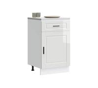 Armoire de cuisine Porto blanc brillant bois ingénierie 853959