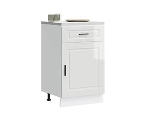 Armoire de cuisine Porto blanc brillant bois ingénierie 853959