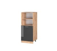 Armoire de cuisine Vicco R-Line, 60 cm, anthracite brillant/chêne doré énergétique