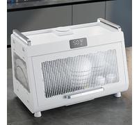 Armoire de désinfection de cuisine, étagère pour vaisselle de stérilisation UV, boîte de rangement de vaisselle pour armoire de cuisine Vaisselle de désinfection Y Blanc 1, 49,4 x 11,8 x 13,6 cm