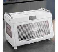 Armoire de désinfection de cuisine, étagère pour vaisselle de stérilisation UV, boîte de rangement de vaisselle pour armoire de cuisine Vaisselle de désinfection Y Blanc 2, 19,4 x 11,8 x 13,6 po