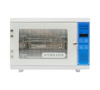 Armoire de désinfection UV 12 l avec réglage de la minuterie et fonction de séchage, plateau de stérilisation à 2 niveaux, mode automatique, idéal pour salon, maison, salle de sport