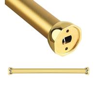 Armoire de garde-robe tube de tige de placard en or mat, armoire ronde armorne rail avec capuchons d'extrémité, vêtements de charbon amovibles, longueur de serviette de douche longueur (70 cm (27