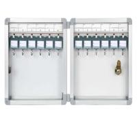 Armoire de gestion des clés murales avec étiquettes, alliage d'aluminium durable pour les propriétés sûres et l'organisation des clés de véhicule dans l'immobilier et les concessionnaires