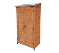 Armoire De Jardin, 3 Étagères, Bois Fsc, Marron Café, 85 X 52 X 174 Cm