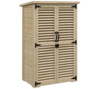 Armoire de jardin Outsunny Bois de sapin 75x50x118cm Bois naturel