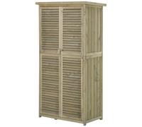 Outsunny - armoire de jardin - Bois - 87x47x160cm - Sable, Vert