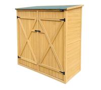 Armoire de jardin - AXI - Casper - Bois massif - Marron - 2 étagères - 5 crochets