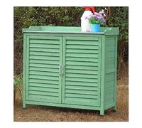 Armoire de jardin d'extérieur en bois - Étagère à chaussures étanche et résistante au soleil et casier de rangement d'outils pour jardin, balcon, allée - Résistante aux intempéries