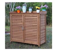 Armoire de jardin d'extérieur en bois - Étagère à chaussures étanche pour jardin et balcon - Casier de rangement d'outils durable - Design spacieux
