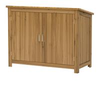 Armoire De Jardin En Bois - 2 Portes, Étagère - Dim. 110 X 50 X 85 Cm