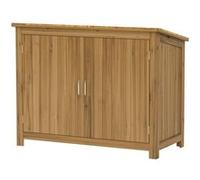 Armoire De Jardin En Bois - 2 Portes, Étagère - Dim. 110 X 50 X 85 Cm