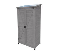 Armoire de jardin en bois gris foncé - hugo