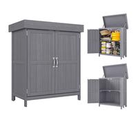 Armoire de Jardin Peruccio Rangement Extérieur Étanche Gris Vert 74x43x88 cm