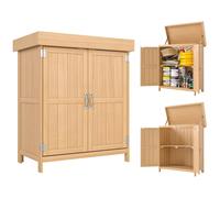 Outsunny - abri de jardin - Bois - 74x43x88cm - Beige