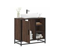 vidaXL Armoire de lavabo de Salle de Bain chêne Marron 65x33x60 cm, Meuble de lavabo de Salle de Bain, Meuble de Salle de Bain, Meuble lavabo de Toilette