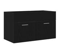 vidaXL Meuble de salle de bain Armoire d'évier Rangement intérieur 90x38,5x46 cm Bois d'ingénierie