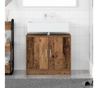 vidaXL Meuble de salle de bain Chêne noir 63x29x55 cm Bois d'ingénierie finition mate