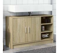 vidaXL Armoire d'évier 90x29x55 cm Bois d'ingénierie Noir