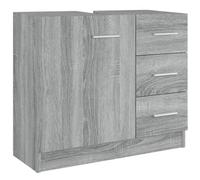 vidaXL Armoire de lavabo Sonoma gris 63x30x54 cm Bois d'ingénierie 815631