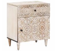 Armoire de lit avec tiroir Bois de mangue massif Mobilier en bois vidaXL vidaXL