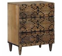 Armoire de lit avec tiroir Bois de mangue massif Mobilier maison vidaXL vidaXL