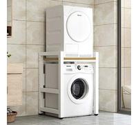 Armoire de machine à laver à tambour, unité de rangement pour machine à laver, kit d'empilage pour machine à laver et sèche-linge, étagère de rangement pour salle de bain, cuisine, balcon, buanderie,