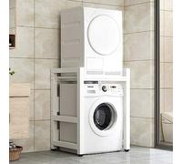 Armoire de machine à laver à tambour, unité de rangement pour machine à laver, kit d'empilage pour machine à laver et sèche-linge, étagère de rangement pour salle de bain, cuisine, balcon, buanderie,