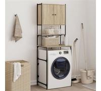 Armoire de Machine à Laver - VIDAXL - Chêne Sonoma - 2 Étagères - 2 Compartiments - Bois d'Ingénierie