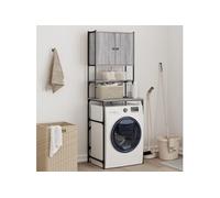 Armoire de machine à laver sonoma gris 68x48,5x194 cm