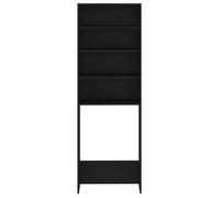 Armoire de machine à laver - SWEETY - Meuble lave-linge - noir 64x24x190 cm c8