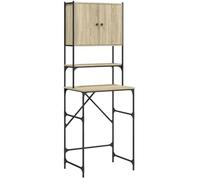 Armoire de Machine à Laver - VIDAXL - Chêne Sonoma - 2 Étagères - 2 Compartiments - Bois d'Ingénierie