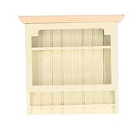 Armoire de Maison de poupée en Bois, modèle Miniature, Beau Design, idéal pour la décoration du Salon de la Maison de poupée, 1:12, poupées ou Maisons de poupées GB (Crème)