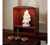 Armoire de méditation Bouddhiste, Table D'autel Puja en Bambou, étagère pour Statue de Bouddha, Support de prière Zen Peu encombrant pour la Maison(68cm*33 * 78cm/26.8 * 13 * 30.7in)