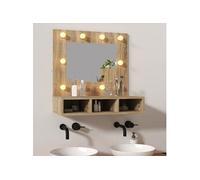 Armoire de miroir avec LED Chêne sonoma 60x31,5x62 cm 808885