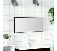 Armoire de miroir de salle de bain vidaXL avec lumière LED Chêne Noir 80x37 cm