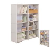 Armoire de placard portable - Étagère à vêtements lourde, portant à vêtements pliable, organiseur non tissé, unité de rangement spacieuse, housse en tissu durable | Idéal pour chambre à coucher, appar