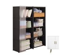 Armoire de placard portable - Rack de service lourd, étagère de stockage de vêtements, organisateur de tissu | Système d'armoires à vêtements indépendants, unité couverte non tissée pour chambre, cham