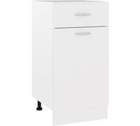 Armoire de plancher à tiroir Blanc 40x46x81,5cm Bois ingénierie Blanc G