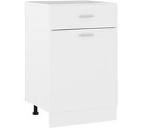 Armoire de plancher à tiroir Blanc 50x46x81,5cm Bois ingénierie Blanc G