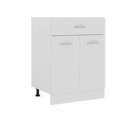 Armoire De Plancher À Tiroir ""Lyon"" 60x46x81,5 Cm Blanc Bois Contreplaqué Blanc