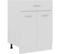 Armoire de plancher à tiroir Blanc 60x46x81,5cm Bois ingénierie Blanc G