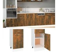 Armoire de plancher à tiroir Chêne fumé 40x46x81,5 cm Bois Chêne fumé G