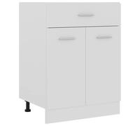 Armoire De Plancher À Tiroir ""Lyon"" 60x46x81,5 Cm Blanc Bois Contreplaqué Blanc